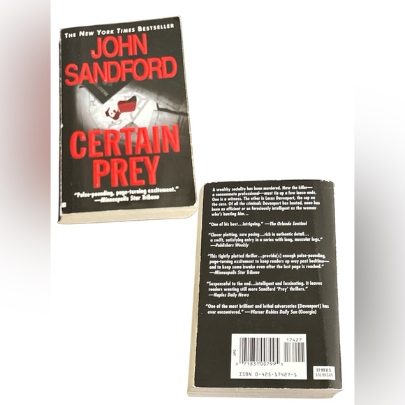 John Sandford Certain Prey Paperback Book - Picture 1 of 1